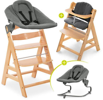 Hauck Alpha+ Newborn Set (4-tlg.) natur/jersey charcoal