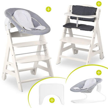 Hauck Beta+ Newborn Set (5-tlg) white/stretch grey