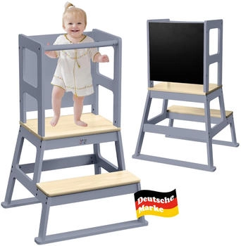 Baby Vivo Lernturm mit Tafel grau