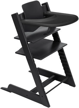 Stokke Tripp Trapp Hochstuhl inkl. Tablett & Baby Set² black/black