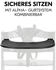 Hauck Alpha+ Sparset inkl. Sitzkissen und Essbrett Click Tray black/charcoal