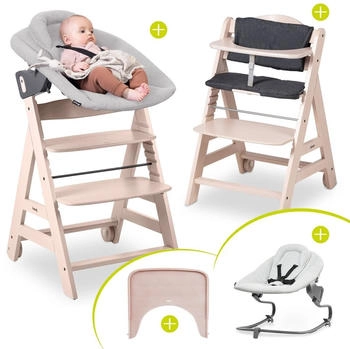 Hauck Beta+ Newborn Set (5-tlg) whitewashed/light grey