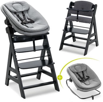 Hauck Alpha+ Newborn Set (4-tlg.) black/dark grey melange