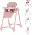 Chipolino Candy Shop Kinderhochstuhl faltbar, 4 Räder, rosa (STHCS02403FL)