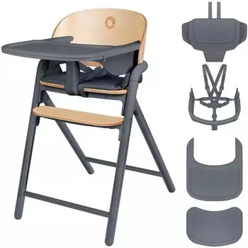 Lionelo Celia Holzhochstuhl h&ouml;henverstellbar 6-stufig, 5-Punkt-Gurte (LO-CELIA)