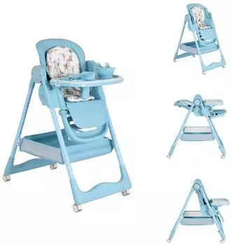 Moni Surprise Kinderhochstuhl faltbar, blau (112173)