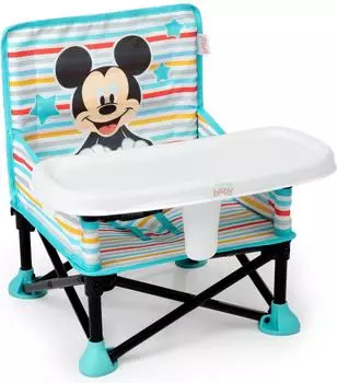 Bright Starts Pop 'N Sit Mickey Mouse Tragbarer Sitzerh&ouml;her mit Tablett, Innen/Au&szlig;en, 6M-3J (17202)