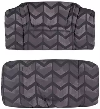 Hoppediz Hochstuhl-Sitzkissen Set für Hauck Alpha, 2-teilig, Bio-Baumwolle, Amsterdam black