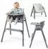 Moby-System Noxi 3-in-1 Hochstuhl klappbar, 2 Höhenstufen, grau
