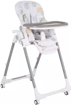 Moni Bueno Kinderhochstuhl faltbar, Doppeltablett, grau (109979)