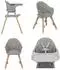 KIKKABOO Woody 3-in-1 Kinderhochstuhl, Holzbeine, grau (31004010173)