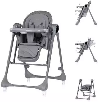 Chipolino Master Class Hochstuhl & Babyschaukel 2-in-1, elektrisch, dunkelgrau