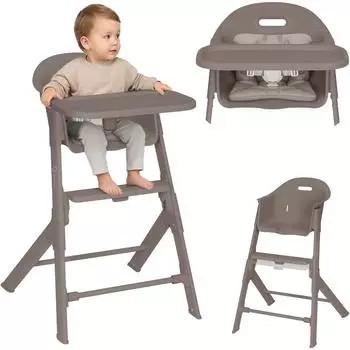 Lionelo Beny Kinderhochstuhl mit Tablett, beige/taupe, bis 15kg (LO-BENY BEIGE TAUPE)