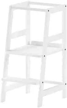 Vipack Lernturm Massivholz Buche, wei&szlig; lackiert, 3-fach h&ouml;henverstellbar (FOLT6014)