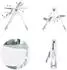 Chipolino Milk Shake 2-in-1 Kinderhochstuhl, verstellbar, Babyschaukel, Räder (STHMS02406PG)