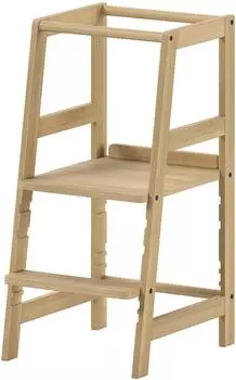 Vipack Lernturm Massivholz Buche natur, 3-fach h&ouml;henverstellbar