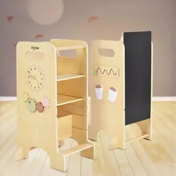 Moni Big Ben Lernturm 4 in 1 mit Rutsche, Tafel & Hochstuhl