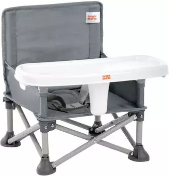 Bright Starts Pop 'N Sit&trade; Tragbarer Tischsitz mit Tablett, grau (17198)
