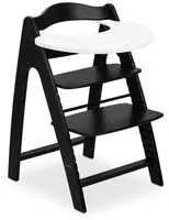 Hauck Arketa Hochstuhlset mit Spielbrett - Blackwashed