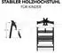 Hauck Arketa Hochstuhl mit Play Tray Basis, Holz, blackwashed