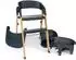 babyGO Levels Hochstuhl mit Essbrett, schwarz/Holzoptik