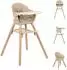KIKKABOO Woody Kombihochstuhl 3-in-1, Holzbeine, beige (31004010174)
