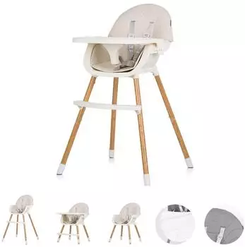 Chipolino Rio 2-in-1 Kinderhochstuhl 5-Punkt-Gurt, rutschfeste Beine (STHRI02302GL)
