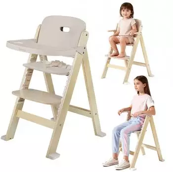 Lionelo Floris Hochstuhl 3-in-1, Holz, h&ouml;henverstellbar, bis 40kg