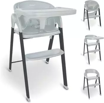 babyGO Levels Hochstuhl mit Essbrett, grau/anthra (92748606-0)