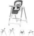 Chipolino Milk Shake 2-in-1 Kinderhochstuhl mit Babyschaukel, grau (STHMS02401AS)