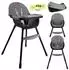 Momi REKI Hochstuhl 3-in-1, schwarz, 6-36 Monate, max. 20kg (KRKA00033)
