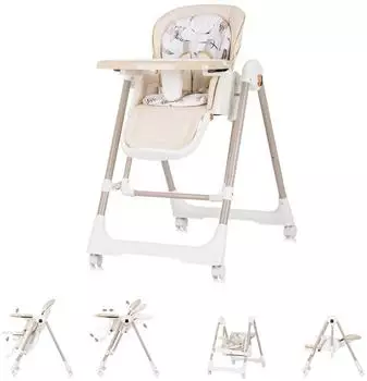 Chipolino Milk Shake 2-in-1 Kinderhochstuhl, verstellbar, Babyschaukel, R&auml;der (STHMS02402MA)