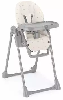 Cam Pappananna Kinderhochstuhl 8-fach höhenverstellbar, grau/beige Planeten