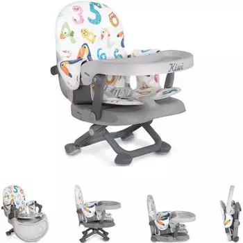 Moni Kiwi Kinderstuhl klappbar mit Tisch, grau/wei&szlig; (109516)