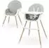 Moby-System Amelia 2 Kinderhochstuhl 3-in-1, Holz, grau (KRZES AMELIA SZAR 2)