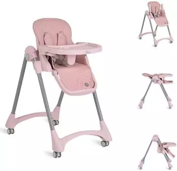 Moni Rico Kinderhochstuhl klappbar, höhenverstellbar, rosa