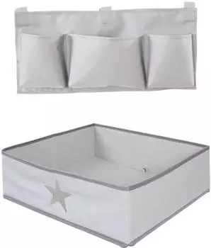 Roba Organiser Set für Hochstühle mit Stern Motiv, grau (306190GA)