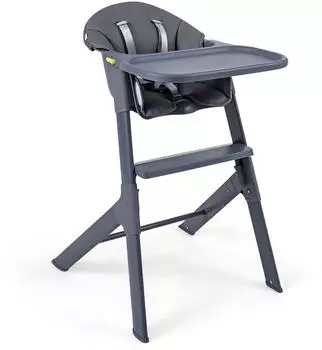 Costway Hochstuhl 3-in-1 mit Sitzkissen, 5-Punkt-Gurt & Tablett, grau