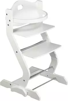 tiSsi Kinderhochstuhl-Set mit Grundgestell und B&uuml;gel, Buche, wei&szlig;