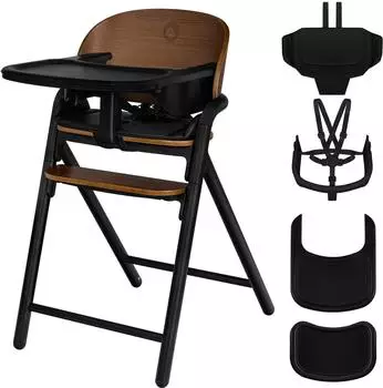 Lionelo Celia 3-in-1 Hochstuhl Holz, schwarz (Celia)