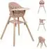 KIKKABOO Woody 2024 2-in-1 Hochstuhl rosa (31004010176)