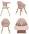 KIKKABOO Woody 2024 2-in-1 Hochstuhl rosa (31004010176)