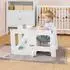 Woltu Lernturm 3-in-1 mit Kindertafel, faltbar, weiß (W0ETT0222)