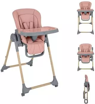 KIKKABOO Olive 2 Kombihochstuhl höhenverstellbar, klappbar, rosa (31004010211)