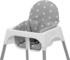 Polini Kids Sitzkissen für Ikea Antilop Hochstuhl Sterne grau