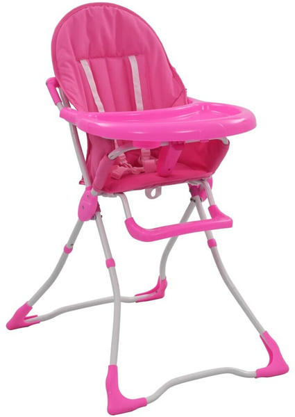 vidaXL Baby high chair pink/white