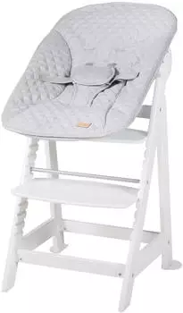 Roba Treppenhochstuhl Born Up Set 2in1 weiß/grau