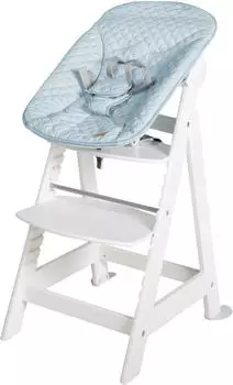 Roba Treppenhochstuhl Born Up Set 2in1 weiß/sky blue