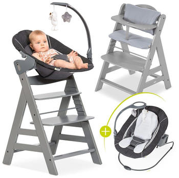 Hauck Alpha+ grau - Newborn Set Deluxe (4 teiliges Set)