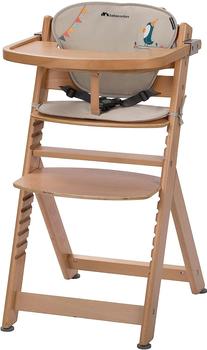 Bebeconfort Timba high chair incl. seat cushion and dining board wood/happy day